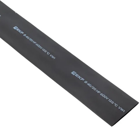 Термоусаживаемая трубка EKF tut-40-b-1m