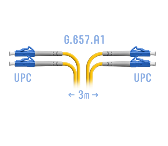 Кабель патч-корд волоконно-оптический SNR SNR-PC-LC/UPC-DPX-A-3m