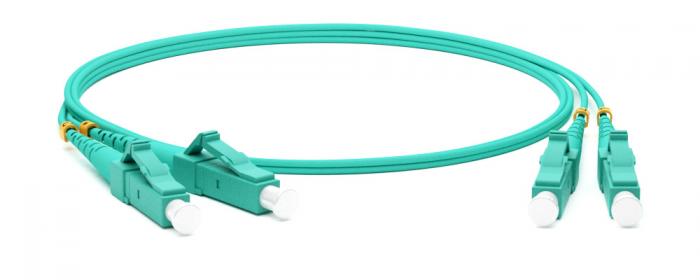 Патч-корд волоконно-оптический Hyperline FC-D2-503-LC/PR-LC/PR-H-20M-LSZH-AQ