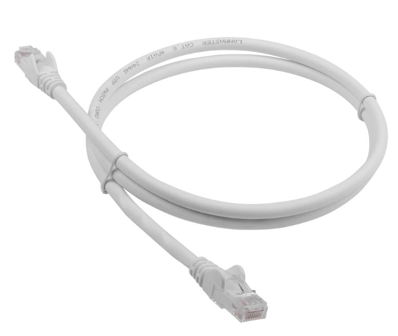 Кабель патч-корд U/UTP 6 кат. 2м Lanmaster LAN-PC45/U6-2.0-WH