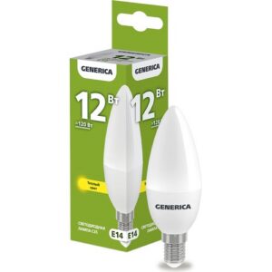 Лампа светодиодная GENERICA LL-C35-12-230-30-E14-G