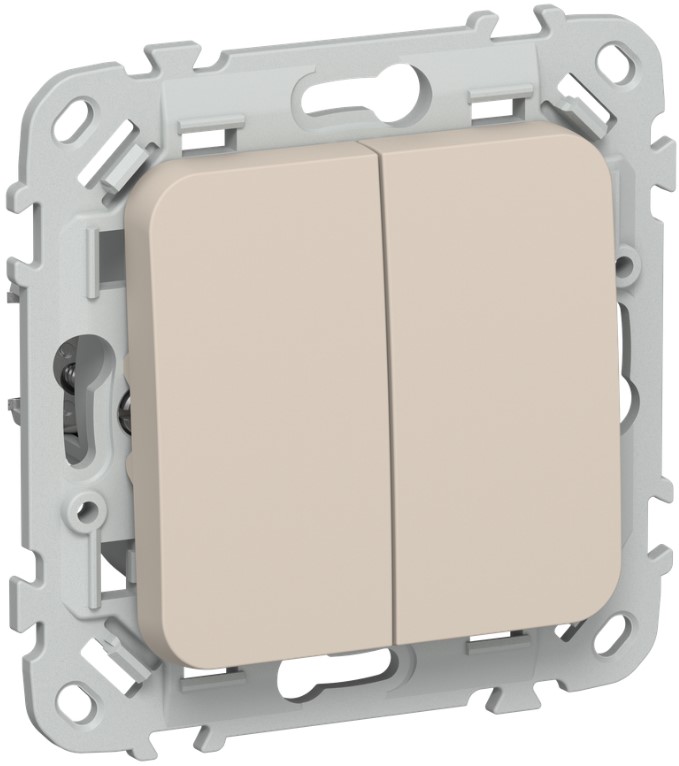 Выключатель двухклавишный IEK FI-V20-0-10-1-K88