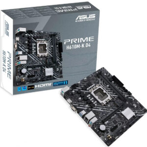 Материнская плата ASUS PRIME H610M-K D4, LGA1700, Intel H610, mATX