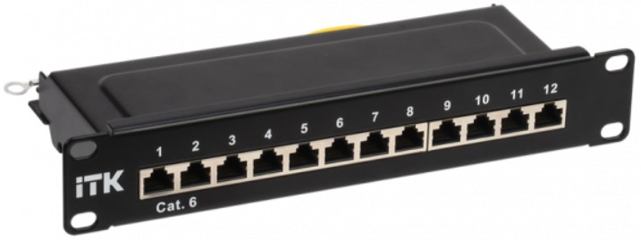 Патч-панель 10", 12xRJ45, STP, Кат. 6 ITK PP12-1UC06S-D05-10