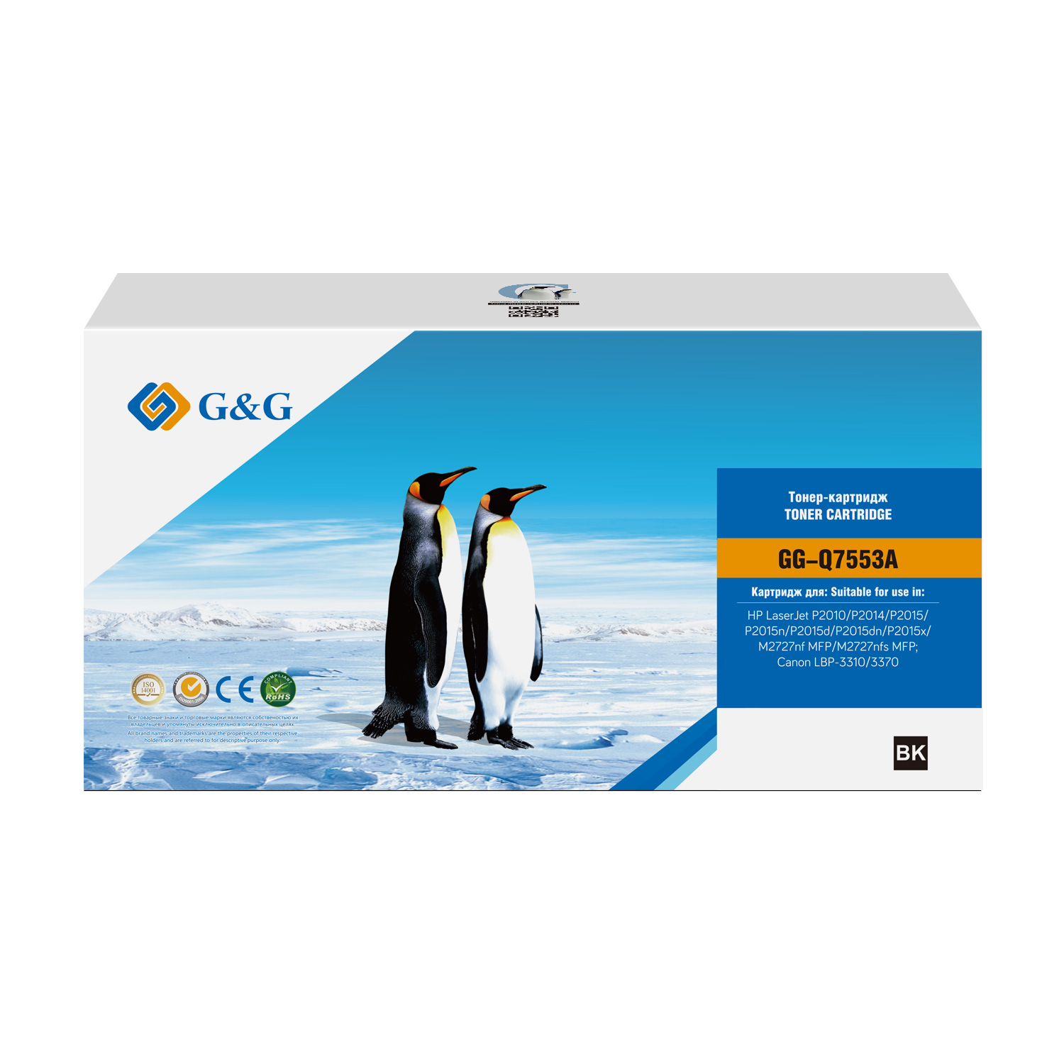 Тонер-картридж G&G GG-Q7553A Черный