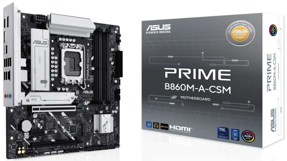 Материнская плата ASUS PRIME B860M-A-CSM, LGA1851, Intel B860, mATX