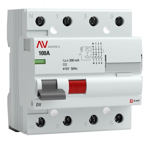 УЗО EKF rccb-4-100-300-ac-av