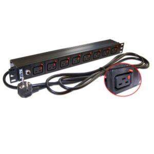 Блок розеток 19", 8 розеток TWT TWT-PDU-16A8C9L-3.0