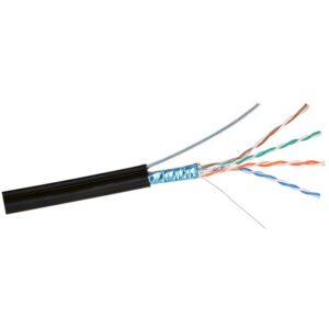 Кабель витая пара F/UTP 5e кат. 4 пары Exegate FUTP4-C5e-CU-S24-SW-OUT-PE-BK-305