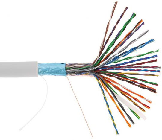 Кабель витая пара F/UTP 5e кат. 25 пар Netlan EC-UF025-5-PVC-GY-3