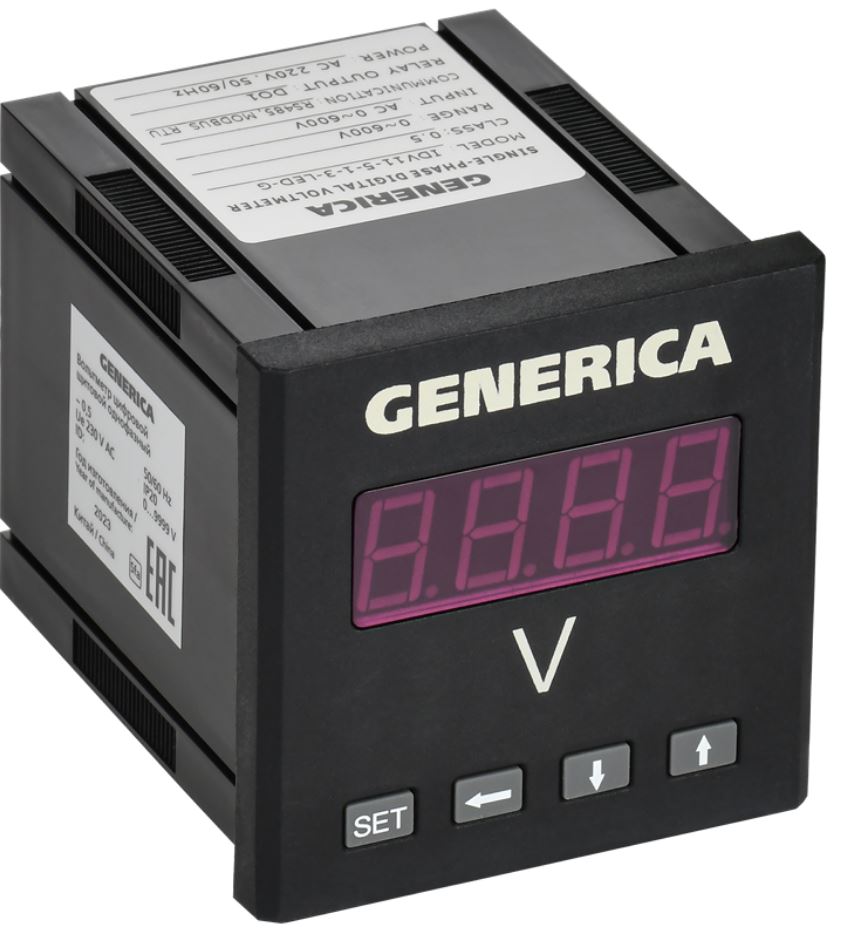 Вольтметр GENERICA IDV11-5-1-3-LED-G