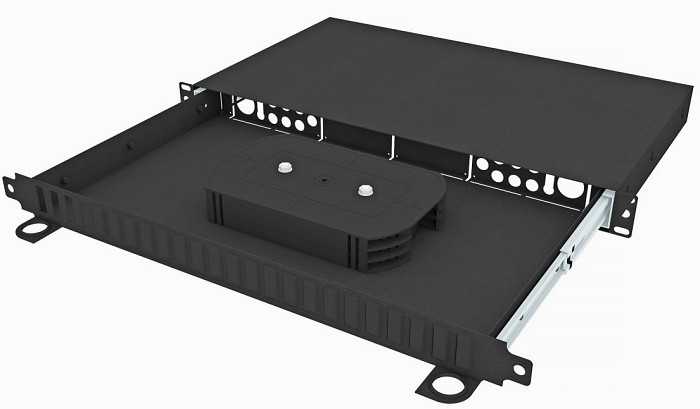Кросс оптический стоечный TopLAN КРСв-Top-1U-08DSC/QLC-BK