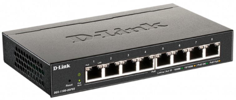 Коммутатор управляемый D-link DGS-1100-08PV2/A4A