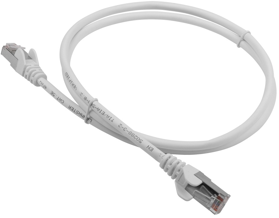 Кабель патч-корд F/UTP 5e кат. 2м Lanmaster LAN-PC45/S5E-2.0-WH