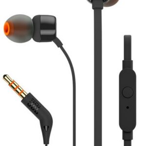 Проводные наушники JBL T110, Проводной, Внутриканальные, Черный, [JBLT110BLK]