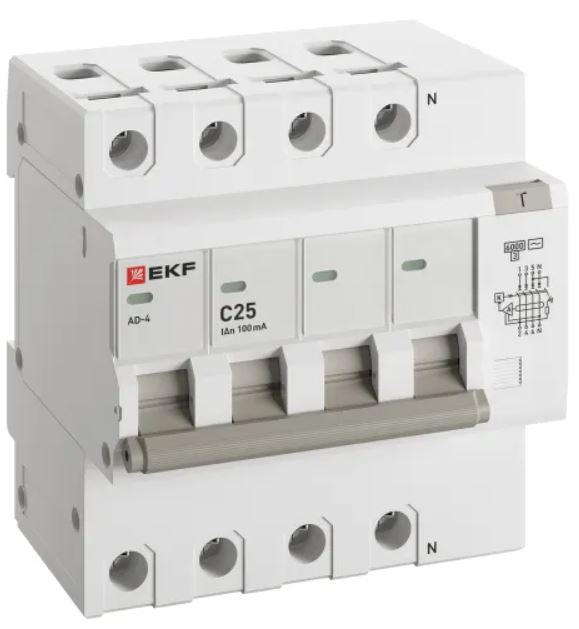 Автомат дифференциальный EKF DA4-6-25-100-pro