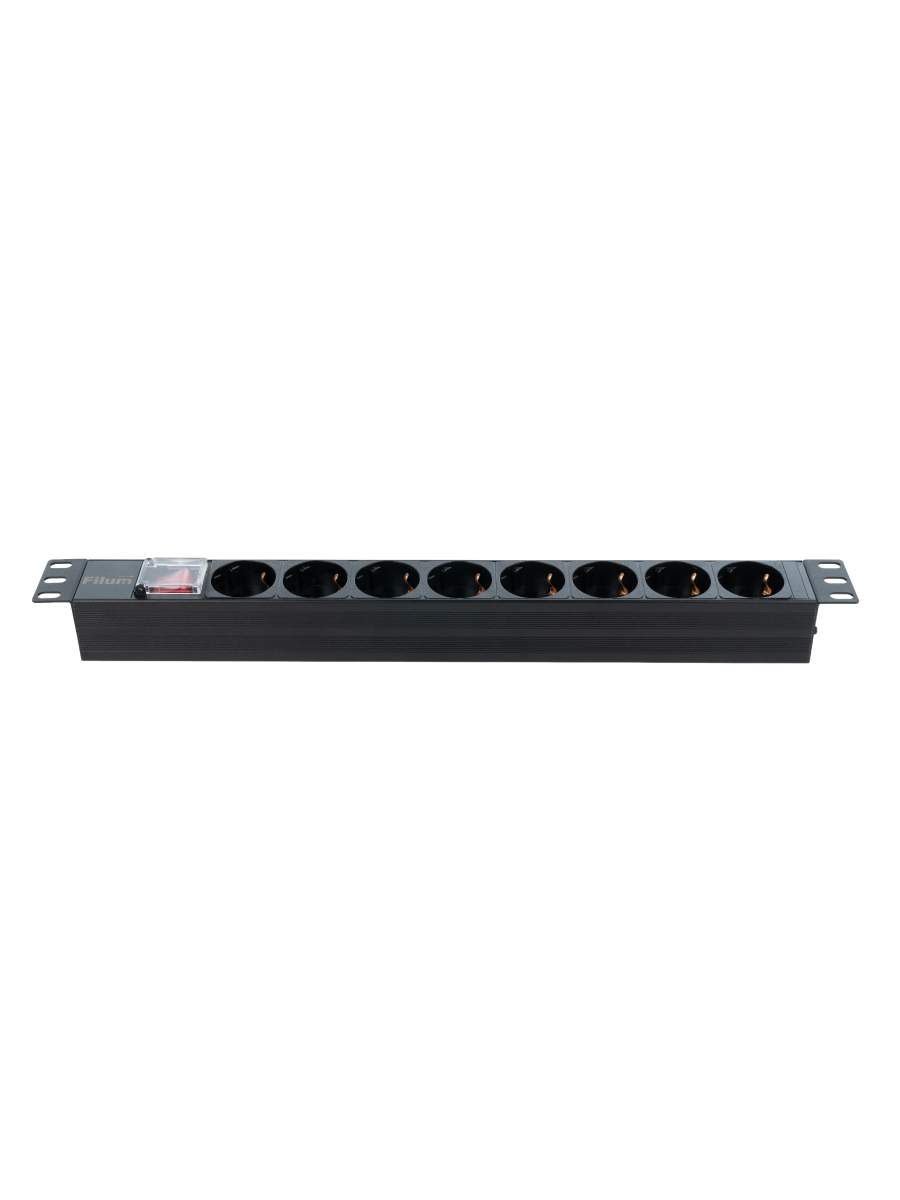 Блок розеток 19", 8 розеток Filum FL-PDU19-8SCH-PS-C14
