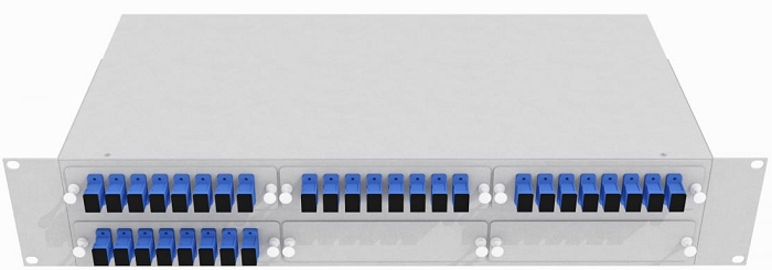 Кросс оптический стоечный TopLAN КРС-Top-2U-32SC/U-OS2-GY