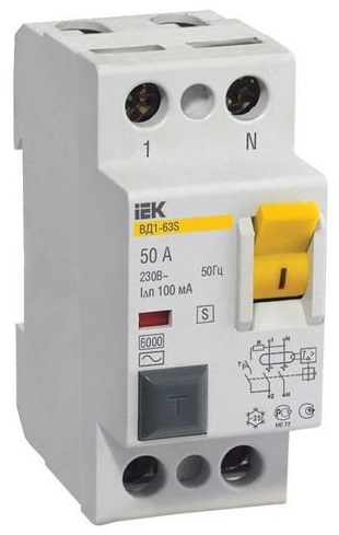 Выключатель дифференциального тока (ВДТ, УЗО) IEK MDV12-2-063-100