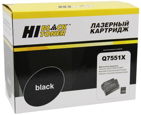 Тонер-картридж Hi-Black HB-Q7551X Черный