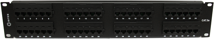 Патч-панель 19, 48xRJ45, UTP, Кат. 5е 5bites PPU55-02