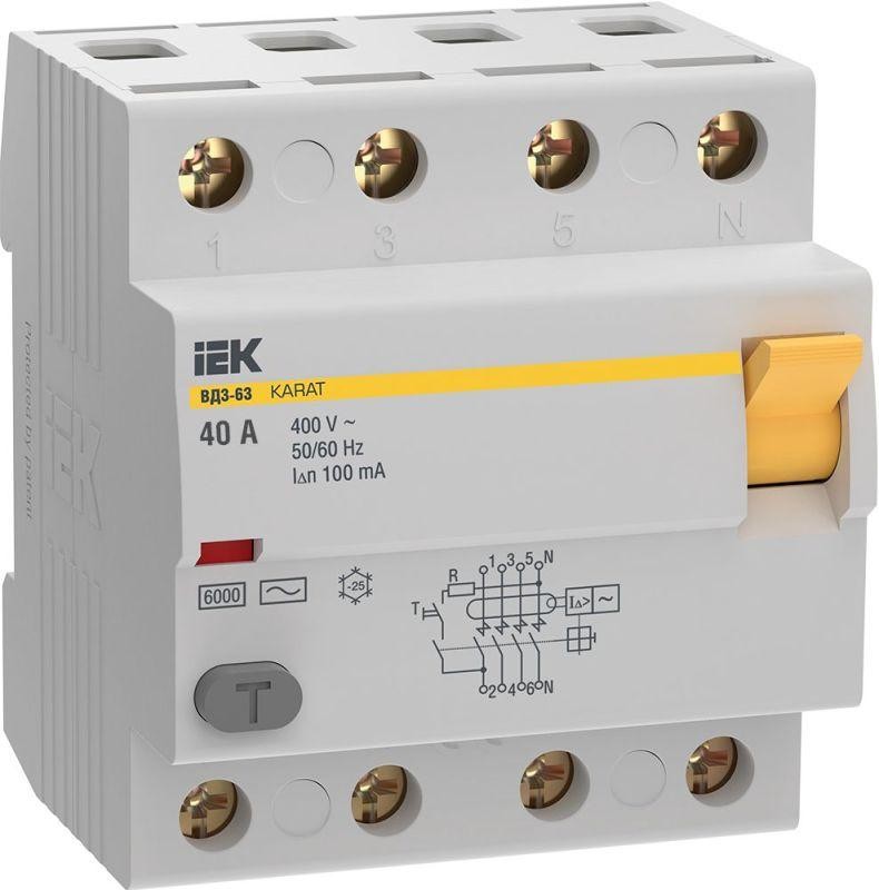 УЗО IEK MDV20-4-040-100