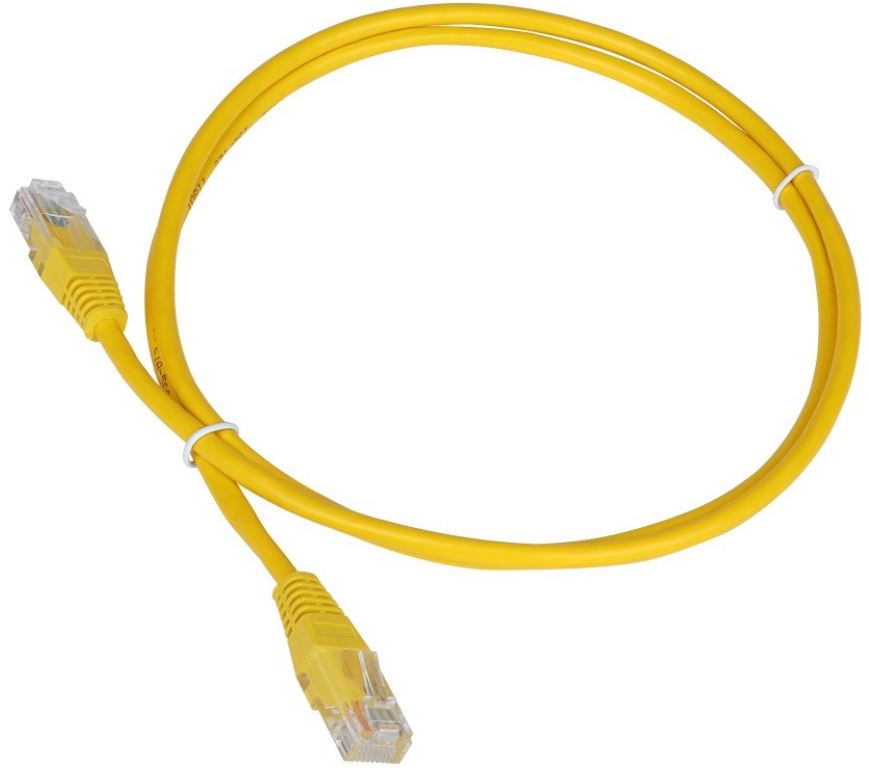 Кабель патч-корд U/UTP 5e кат. 5м Lanmaster LAN-45-45-5.0-YL