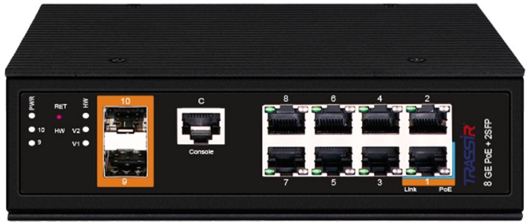 Коммутатор управляемый TRASSIR TR-NS25102S-300-8POE