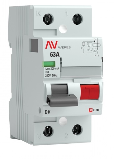 УЗО EKF rccb-2-63-300-ac-av