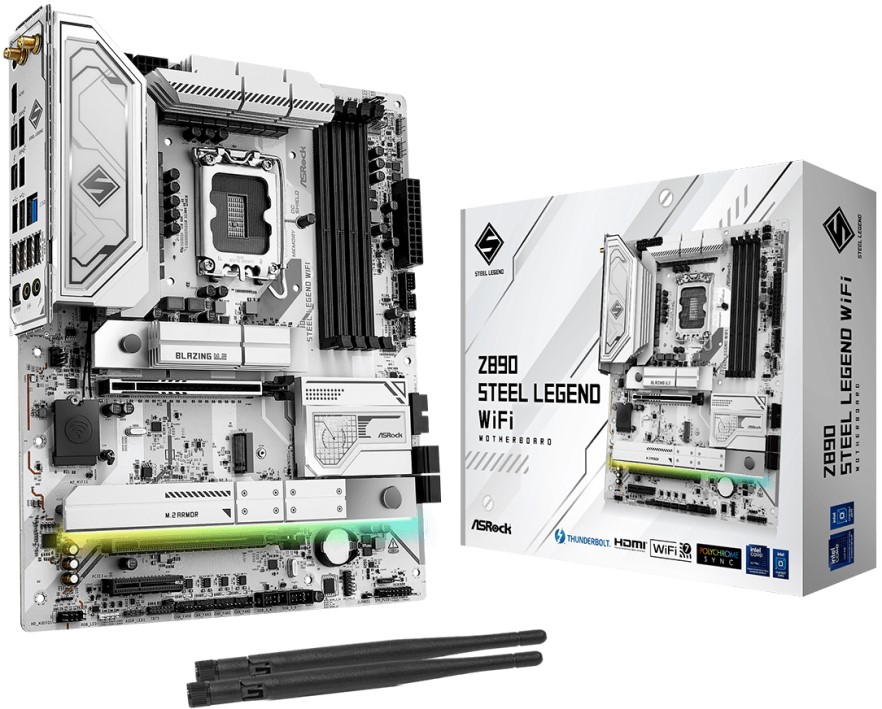 Материнская плата ASRock Z890 STEEL LEGEND WIFI, LGA1851, Intel Z890, ATX