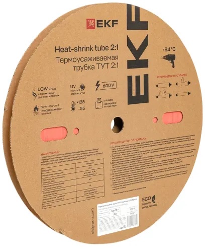 Термоусаживаемая трубка EKF tut-12-r