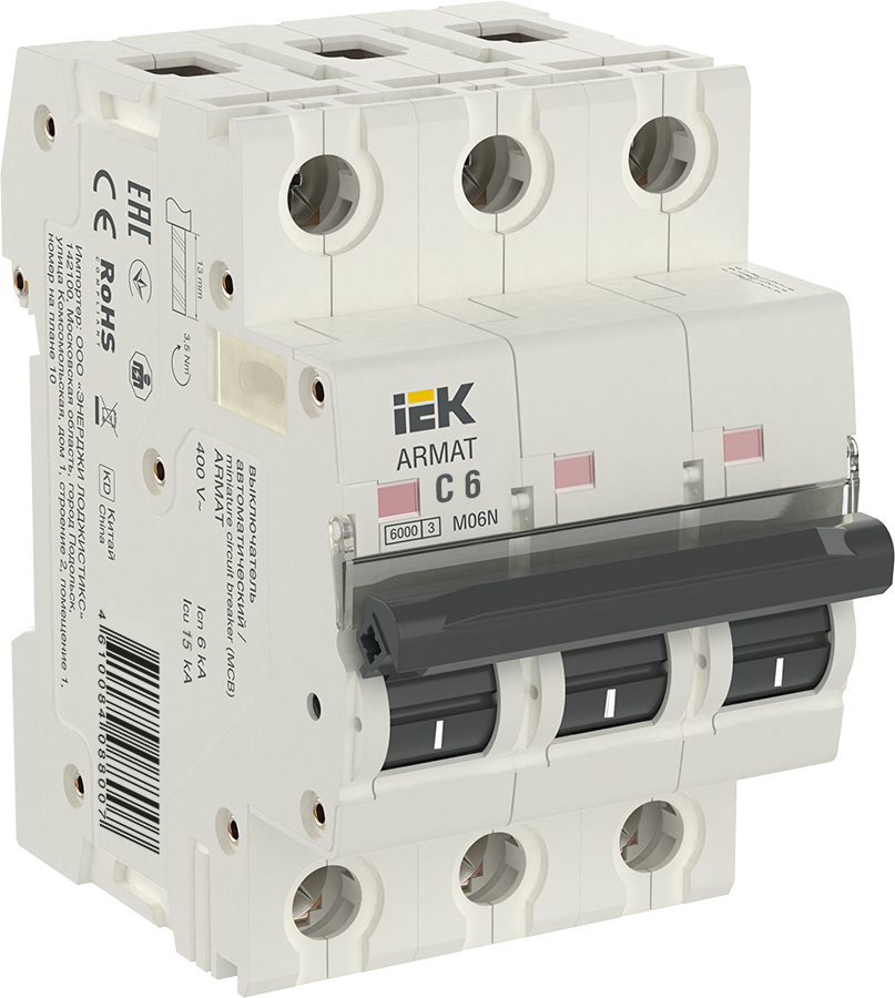 Автоматический выключатель IEK AR-M06N-3-C006