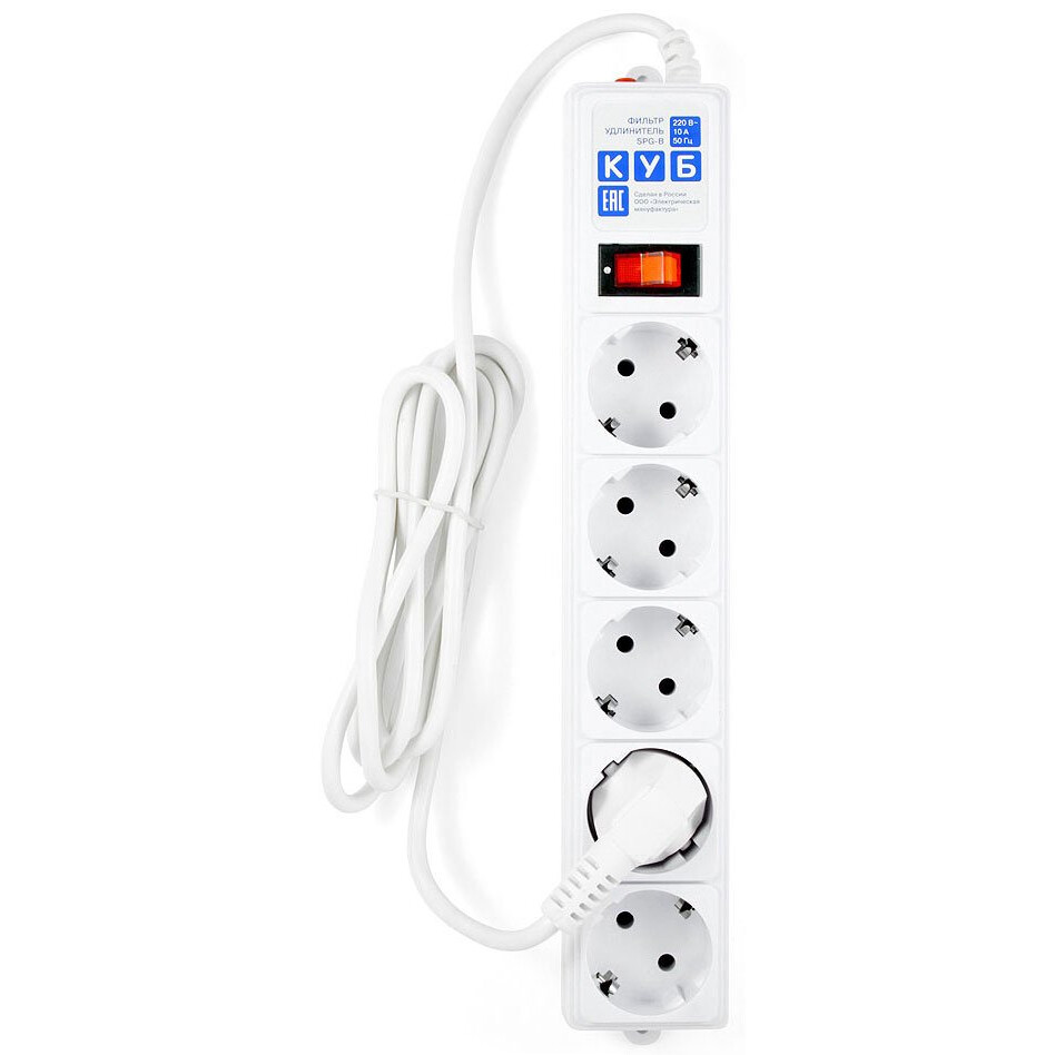 Сетевой фильтр Power Cube SPG-B-6 White