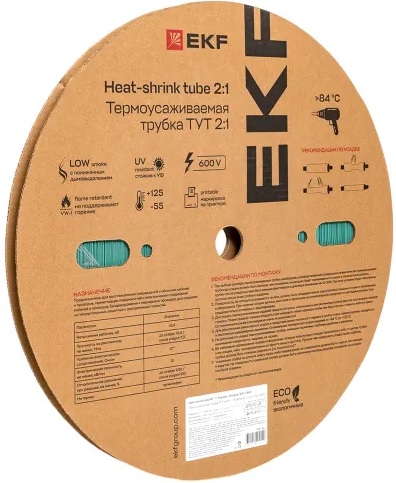 Термоусаживаемая трубка EKF tut-8-j