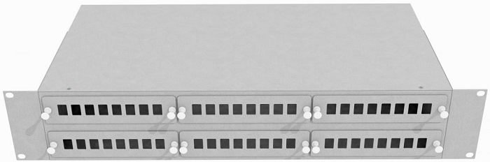 Кросс оптический стоечный TopLAN КРС-Top-2U-48SC/DLC-GY