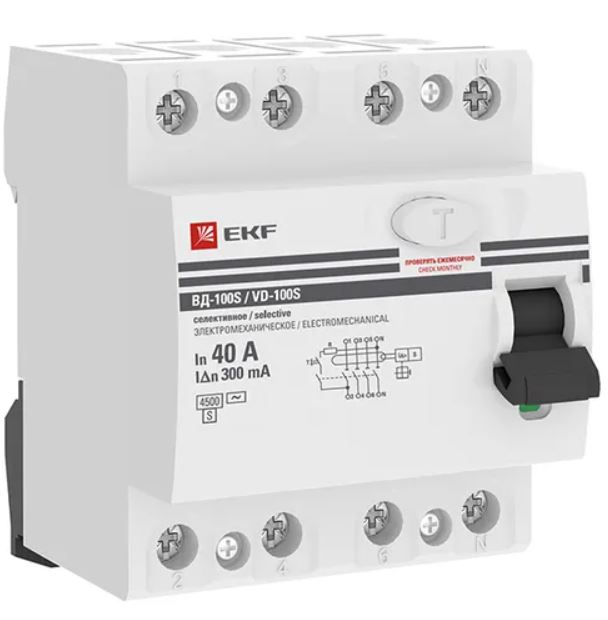 УЗО EKF elcb-4-40-300S-em-pro