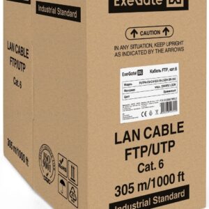 Кабель витая пара F/FTP 6 кат. 4 пары Exegate FUTP4-C6-CU-S23-IN-LSZH-OR-305