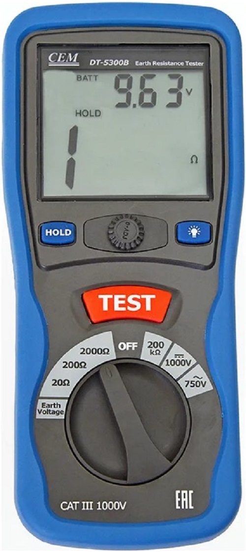Измеритель сопротивления заземления CEM DT-5300B