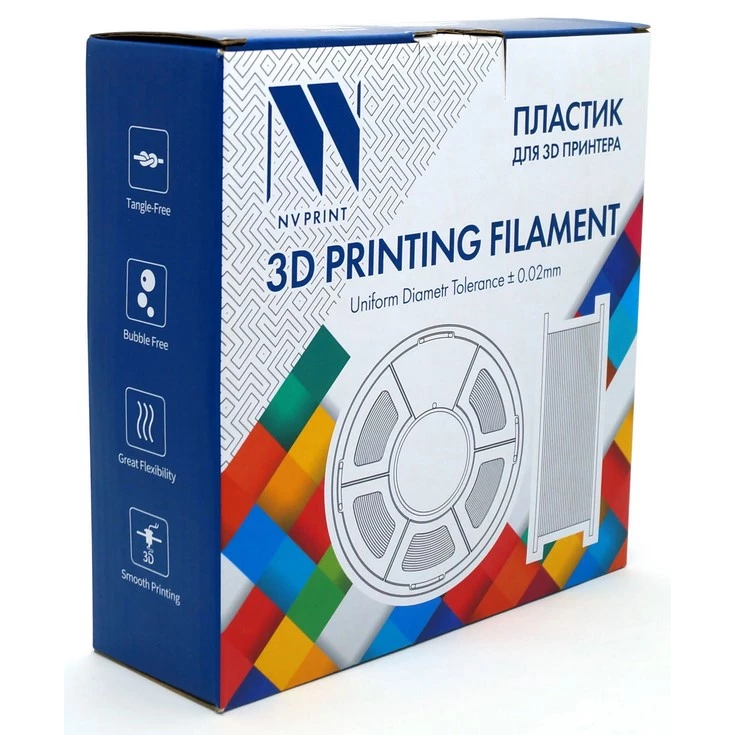 Пластик для 3D принтера NV Print NV-3D-PETG-CLEAR-RED
