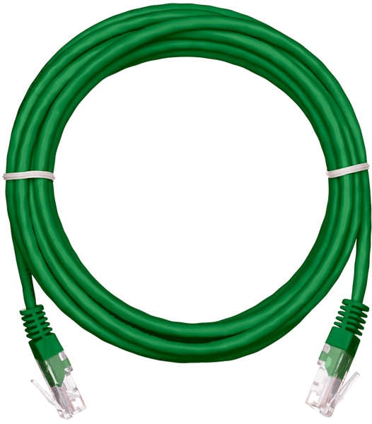 Кабель патч-корд U/UTP 5e кат. 10м Netlan EC-PC4UD55B-BC-PVC-100-GN-5