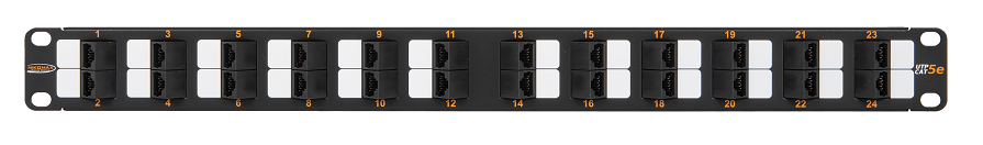 Патч-панель NikoMax NMC-RP24UE2-AN-1U-BK