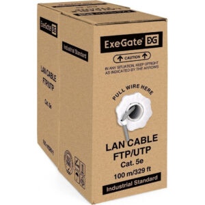 Бухта ExeGate UTP4-C5e-CCA-S26-IN-PVC-GY-100, 100м
