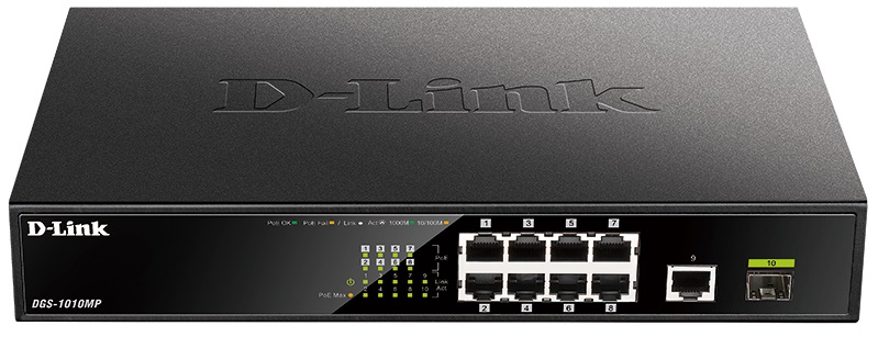 Коммутатор PoE D-link DGS-1010MP/A1A