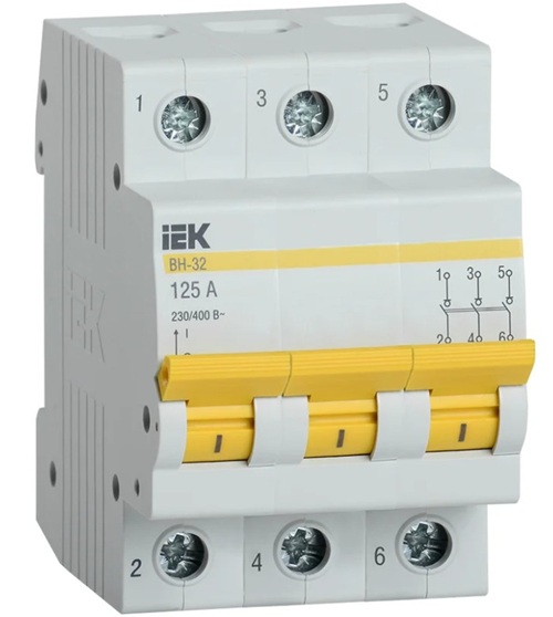 Выключатель нагрузки IEK MNV10-3-125
