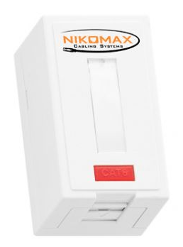 Компьютерная розетка настенная NikoMax NMC-WO1SD2-FT-ST-WT