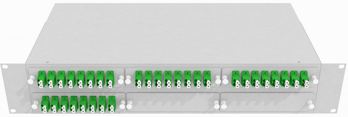 Кросс оптический стоечный TopLAN КРС-Top-2U-64LC/A-OS2-GY