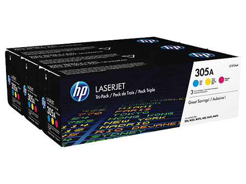 Тонер-картридж HP 305A Желтый, Пурпурный, Голубой