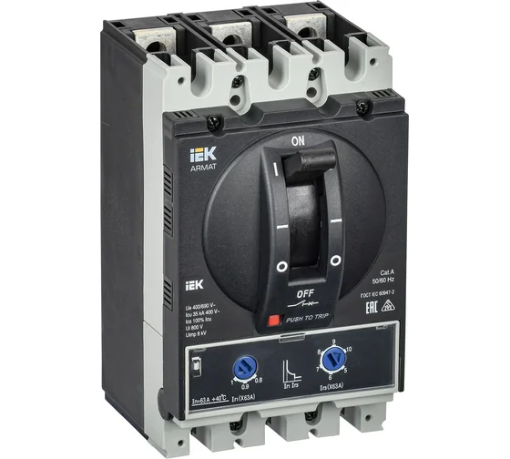 Автоматический выключатель в литом корпусе IEK AR-MCCB-3A-035-0063A-ATUC