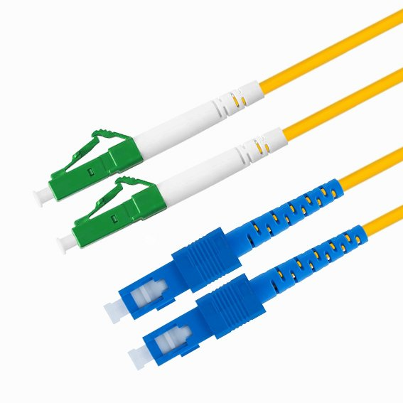 Патч-корд волоконно-оптический TELCORD ШОС-2x3.0-2LC/A-2SC/U-SM-5м-LSZH-YL