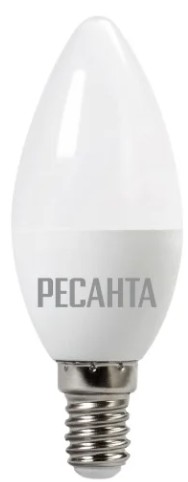 Лампа светодиодная Ресанта LL-R-C37-6W-230-3K-E14